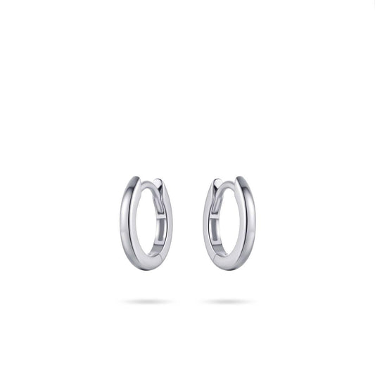 Gisser Silver Polished Hoops
