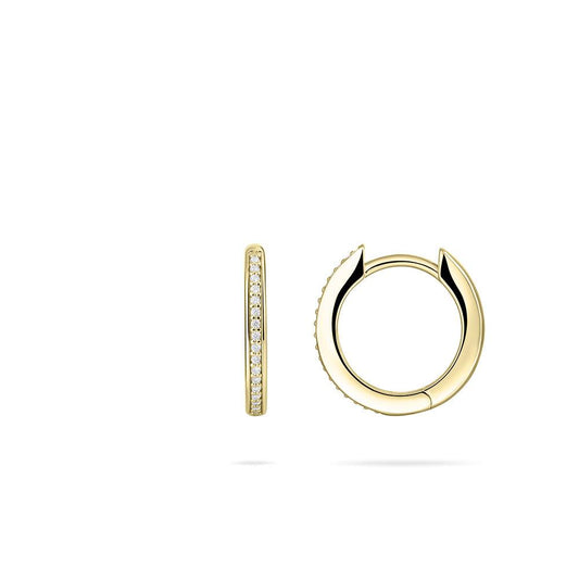Gisser Cz Pave set Gold hoops
