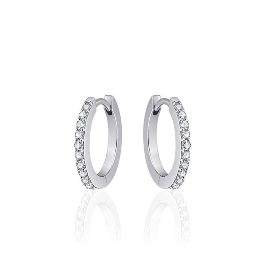 Gisser Silver Claw Set Hoops