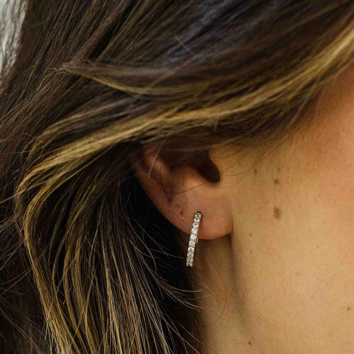 Gisser Silver Claw Set Hoops