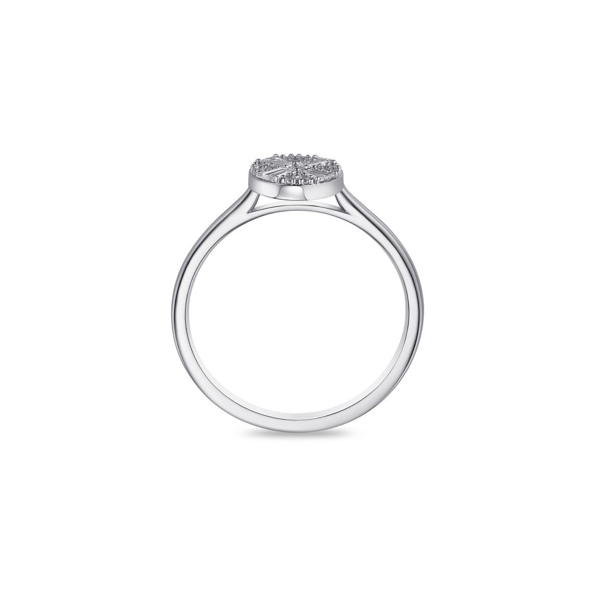 Gisser Silver Cz Circle Ring