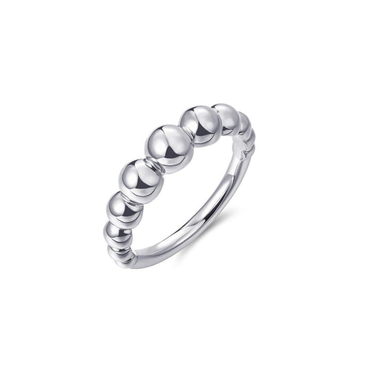 Silver Beaded Ring