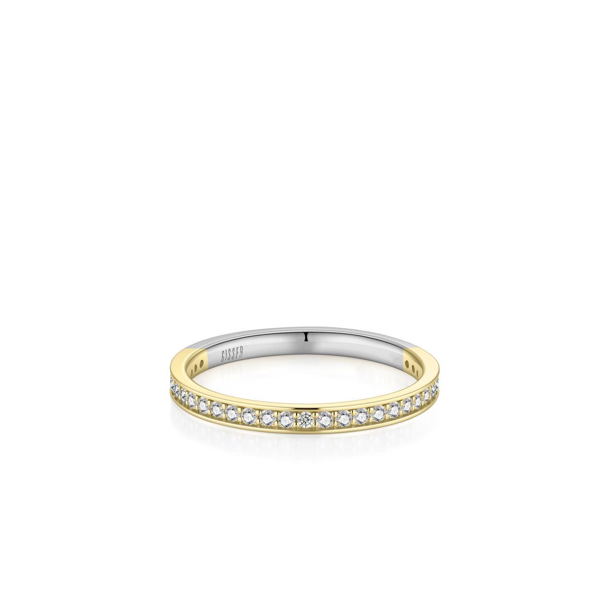 Golden Cz Pave Set Band Ring
