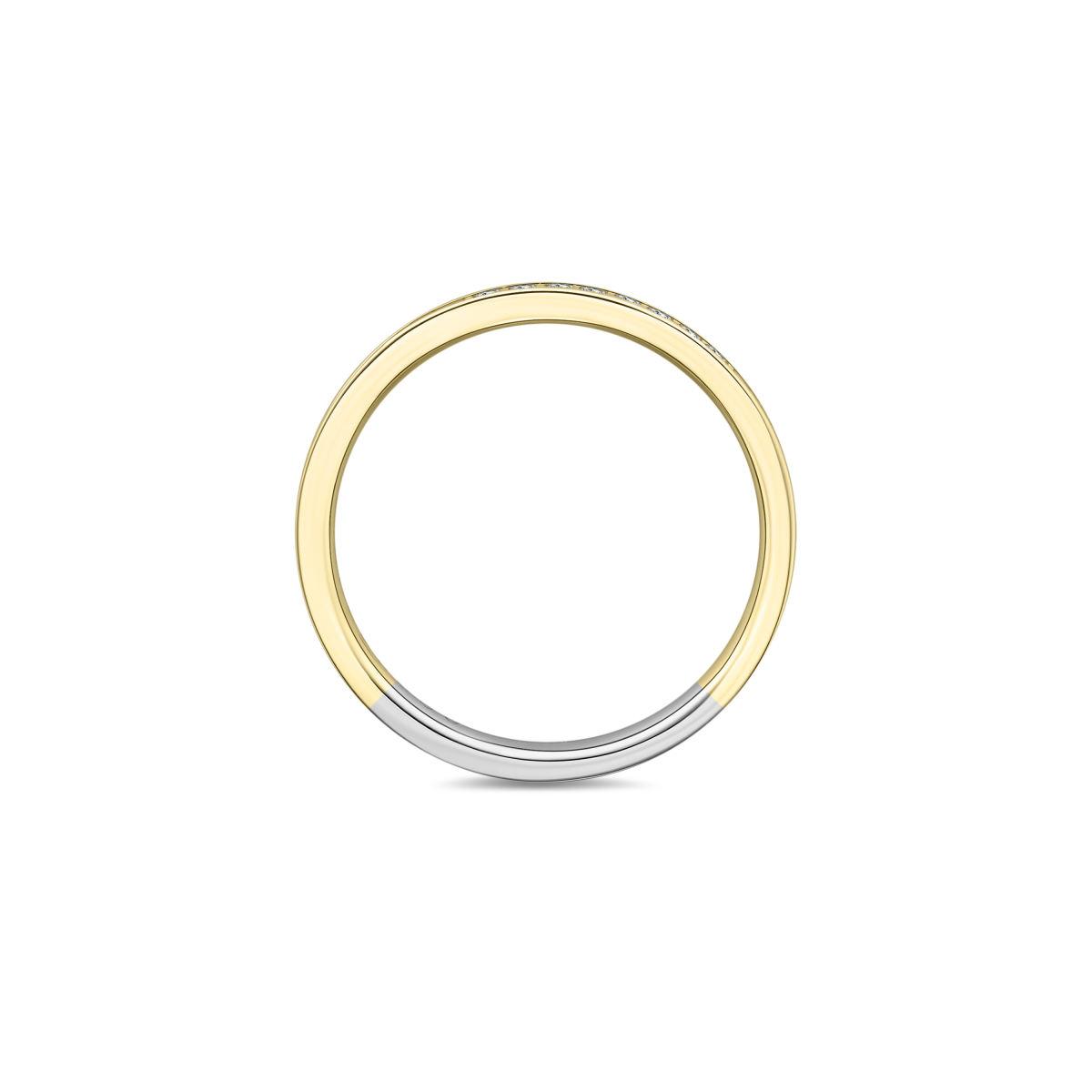 Golden Cz Pave Set Band Ring