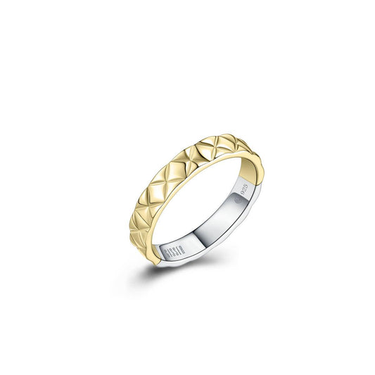 Golden Quilt Band Ring