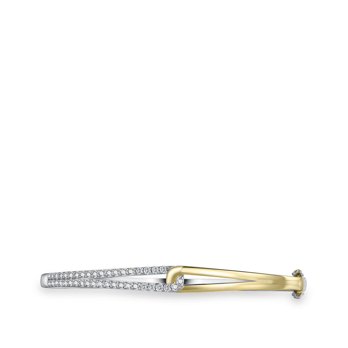 Gisser Gold & Silver Mixed Metal Bangle