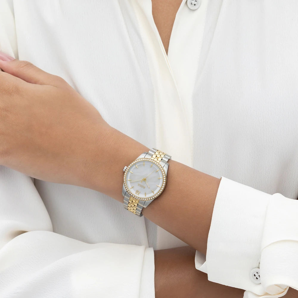 Hugo Boss Graceful Precious Two-tone ladies watch with crystals