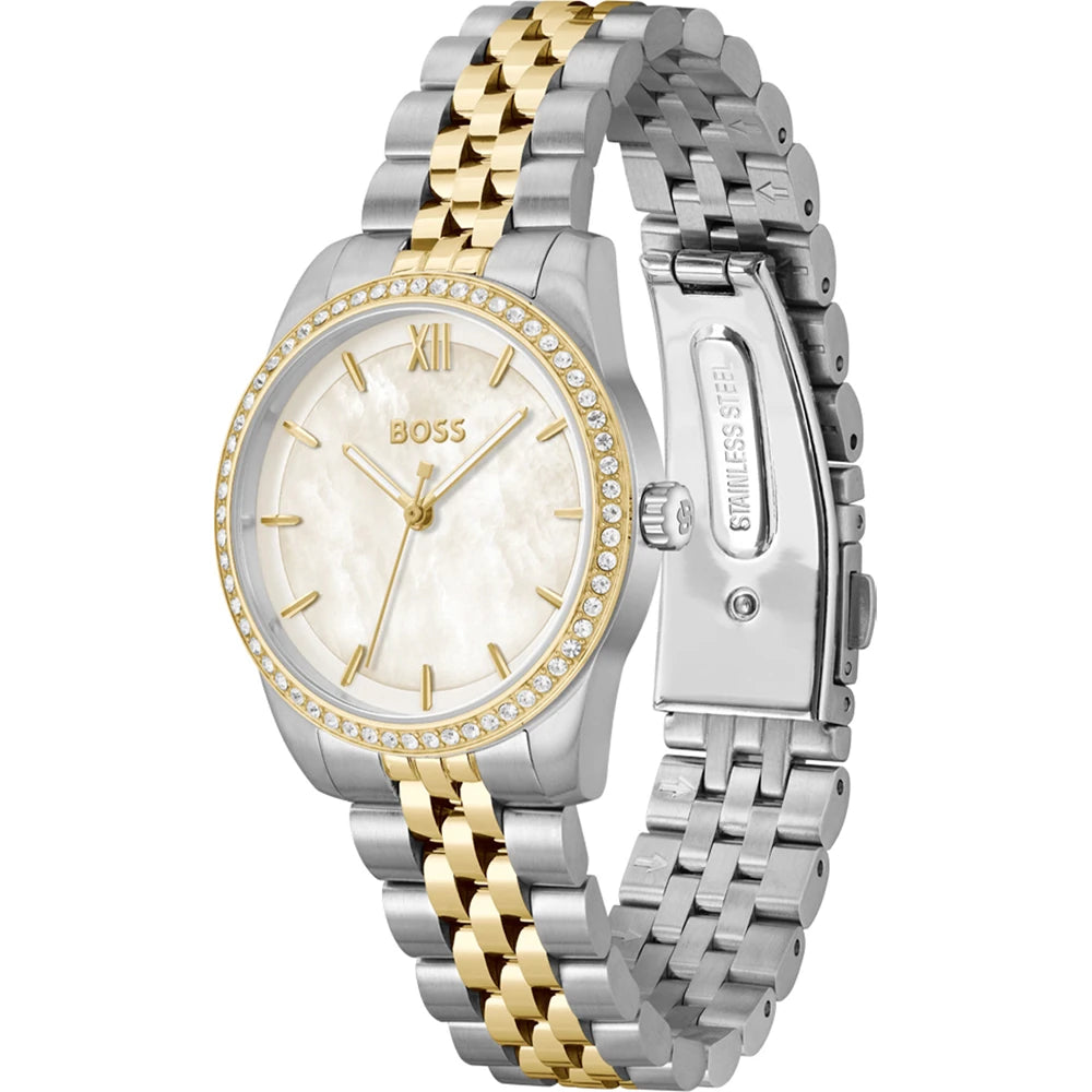 Hugo Boss Graceful Precious Two-tone ladies watch with crystals
