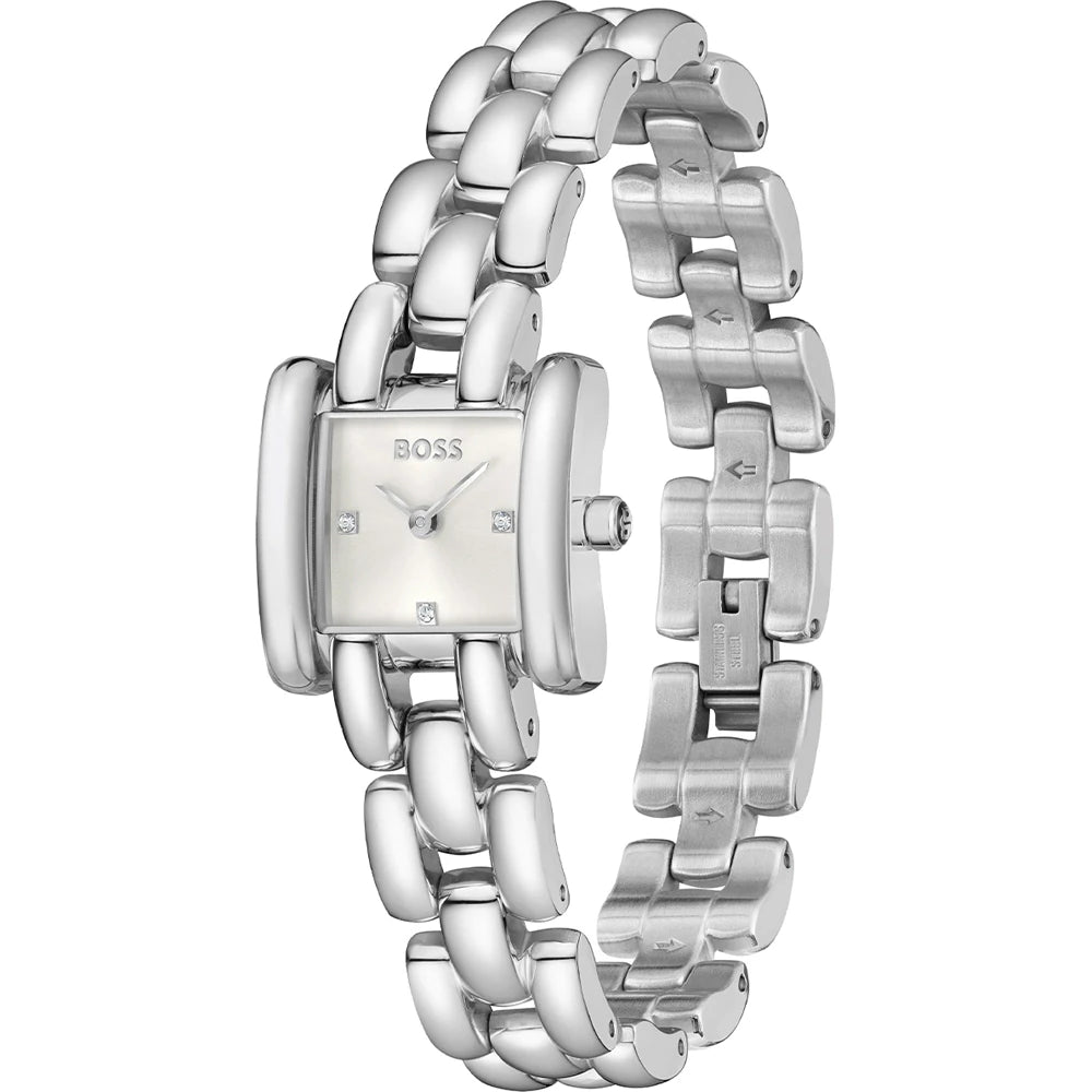 Hugo Boss Violet Silver Square Ladies Watch