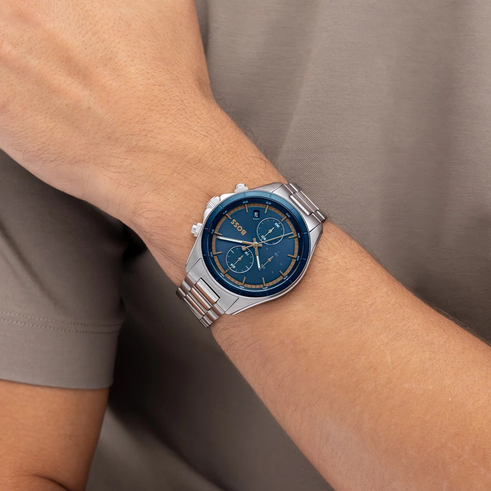 Hugo Boss Bossletic Steel Gents Chronograph with Date