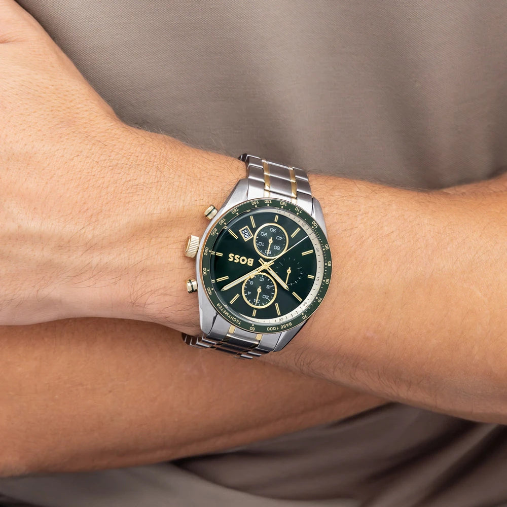 Hugo Boss Grand Prix Vitesse Two-tone gents chronograph with tachymeter
