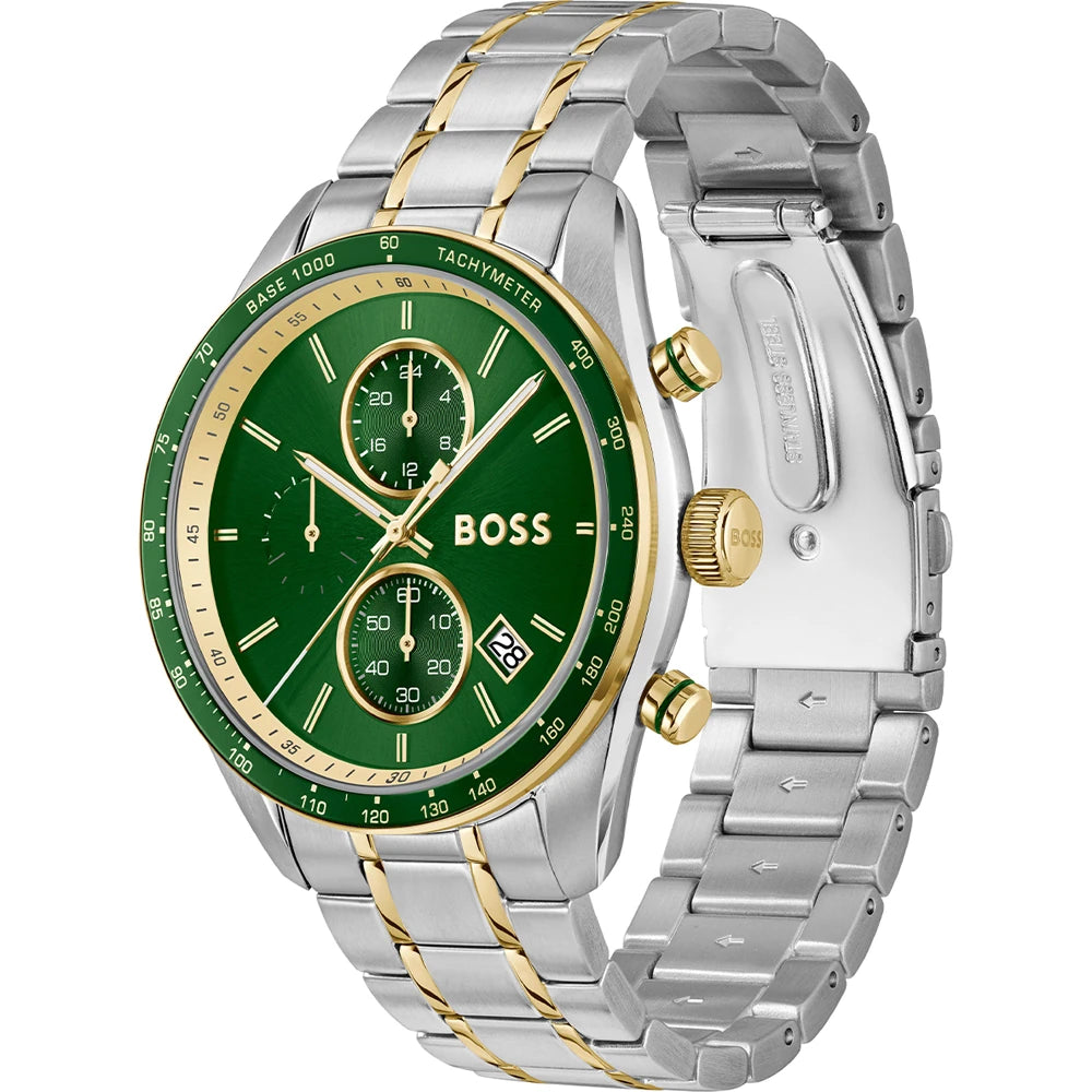 Hugo Boss Grand Prix Vitesse Two-tone gents chronograph with tachymeter