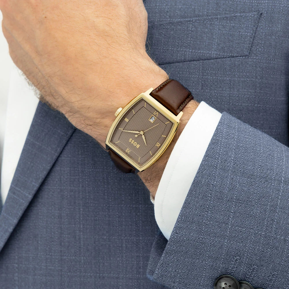 Hugo Boss Principle Ark Tonneau gents dress watch with date