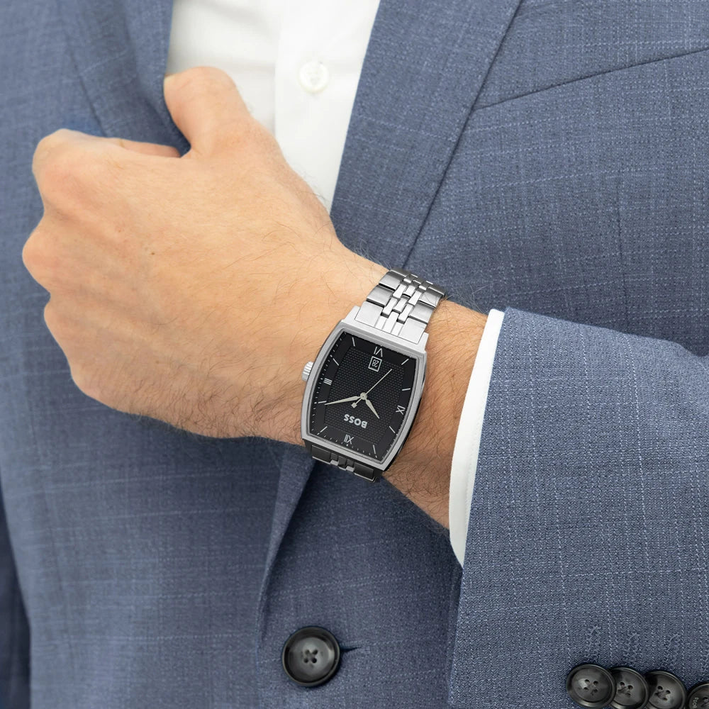 Hugo Boss Principle Ark Tonneau gents dress watch with date