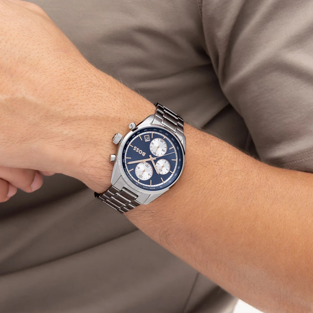 Hugo Boss Grand Prix Touring Steel Gents Chronograph with Tachymeter