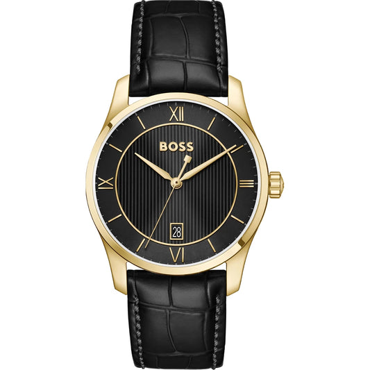 Hugo Boss Principle Prestige Gents black dress watch with date