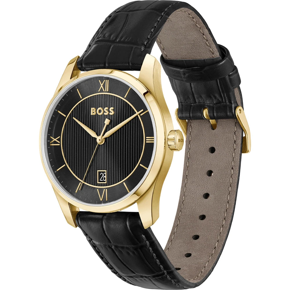 Hugo Boss Principle Prestige Gents black dress watch with date