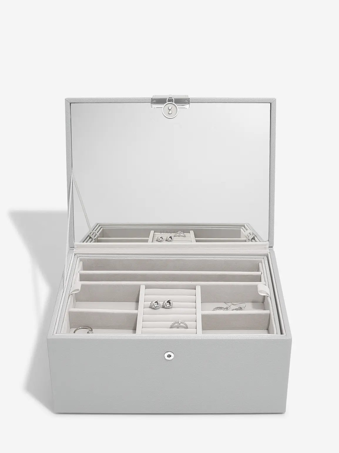 Luxury Classic Jewellery Box - Pebble Grey