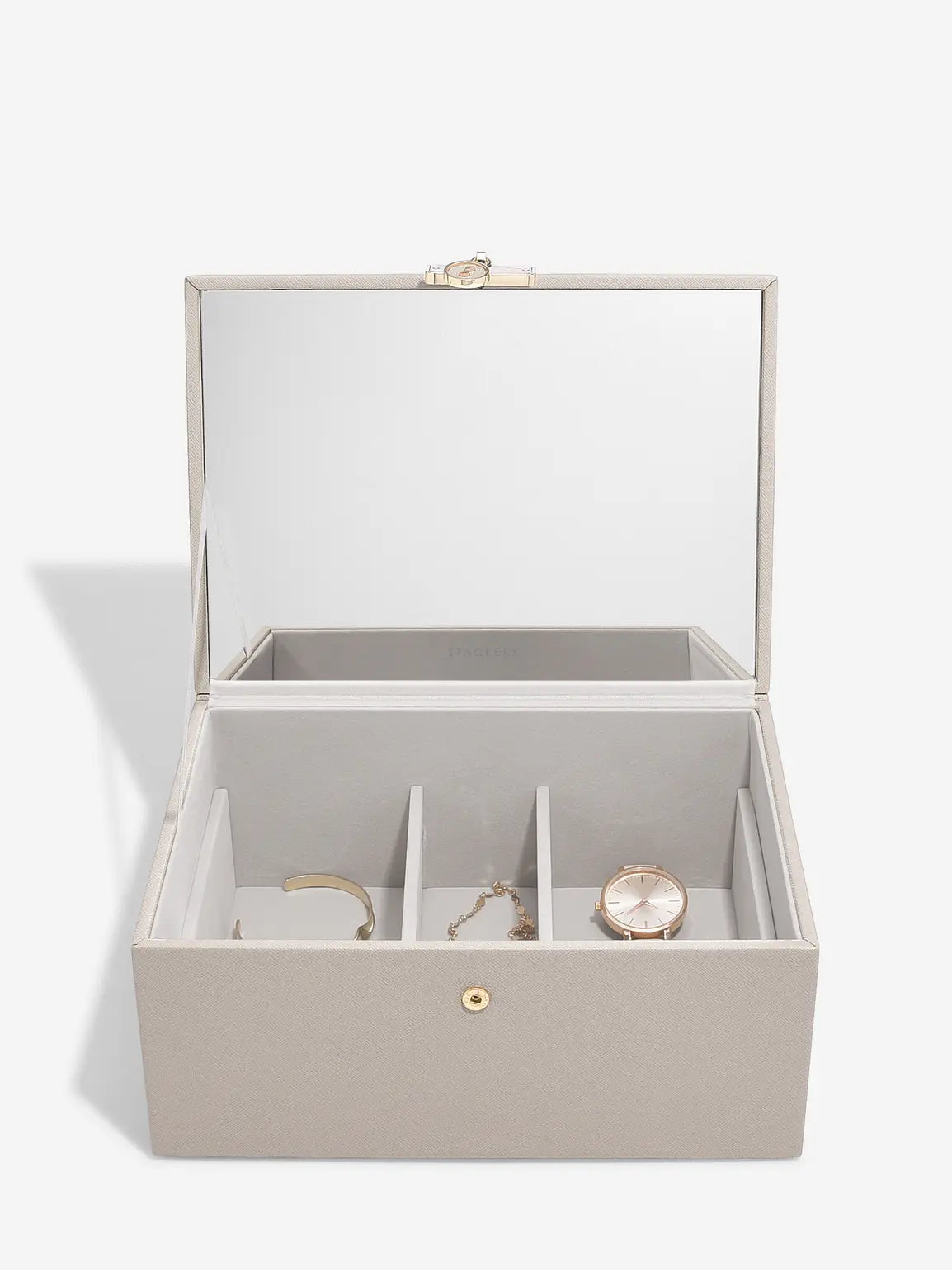 Luxury Classic Jewellery Box - Taupe