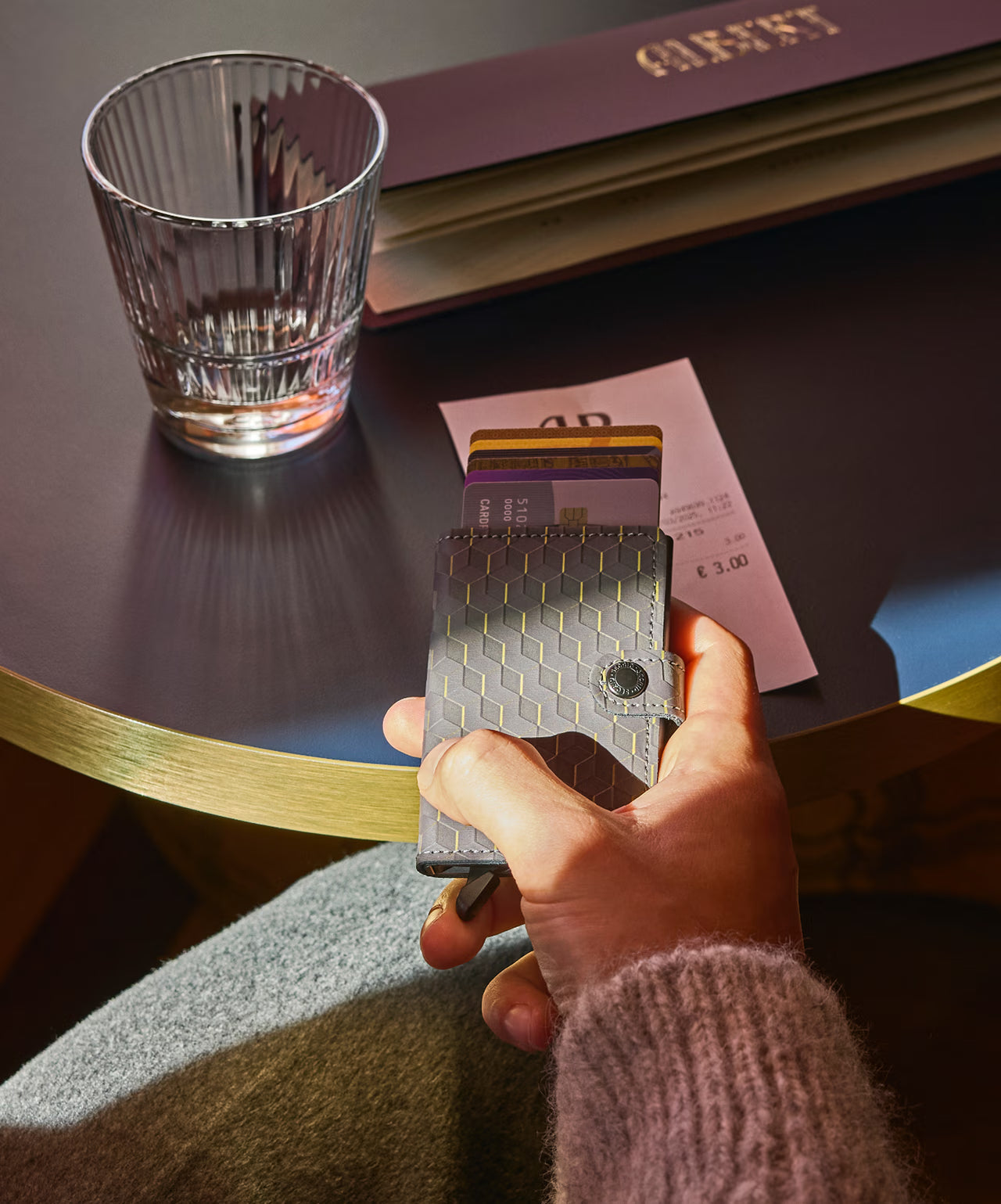 Mini Wallet Optical Grey/Yellow