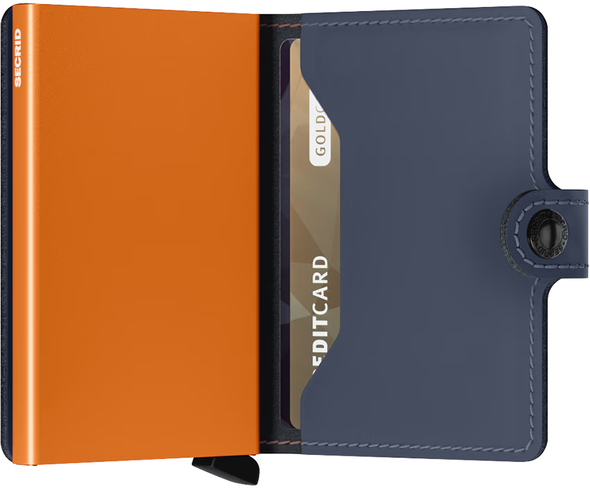 Mini Wallet Matte Blue/Orange