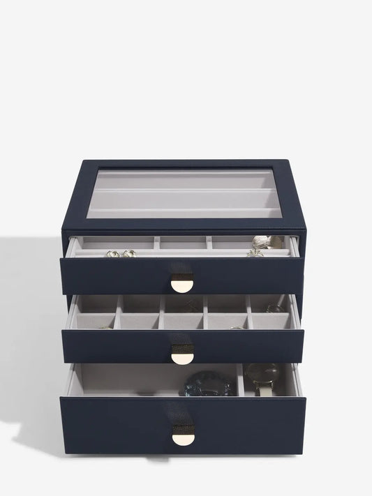 Classic Jewellery Box - Navy Blue