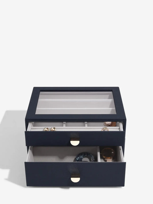 Classic Jewellery Box - Navy Blue