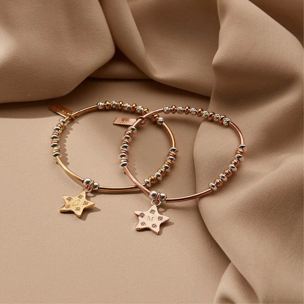 Mixed Metal Sparkle Star Bracelet