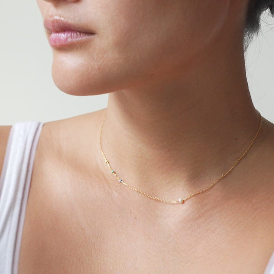 PRE ORDER Lola Simple Necklace - Citrus Sky