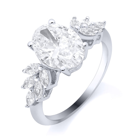 Oval and marquise Diamond Ring