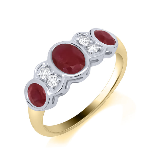 Coloured Gemstone and Diamond Ring