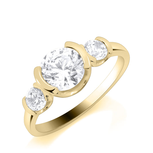Brilliant Cut Trilogy Ring
