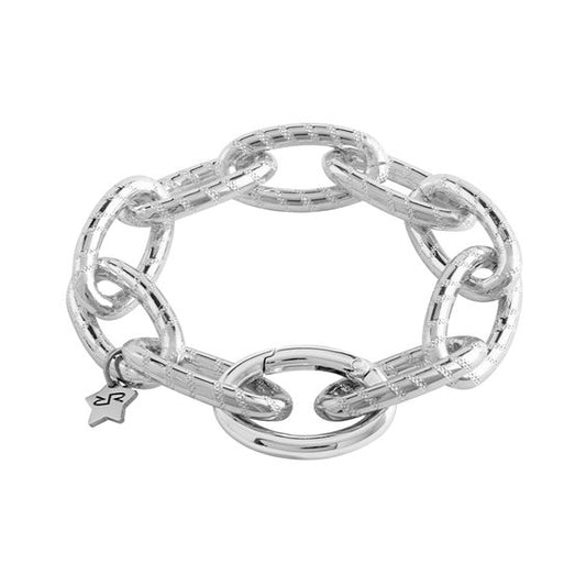 Diva Silver Tone Oval Bracelet