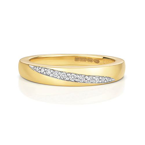 Gold and Diamond Wedding Band