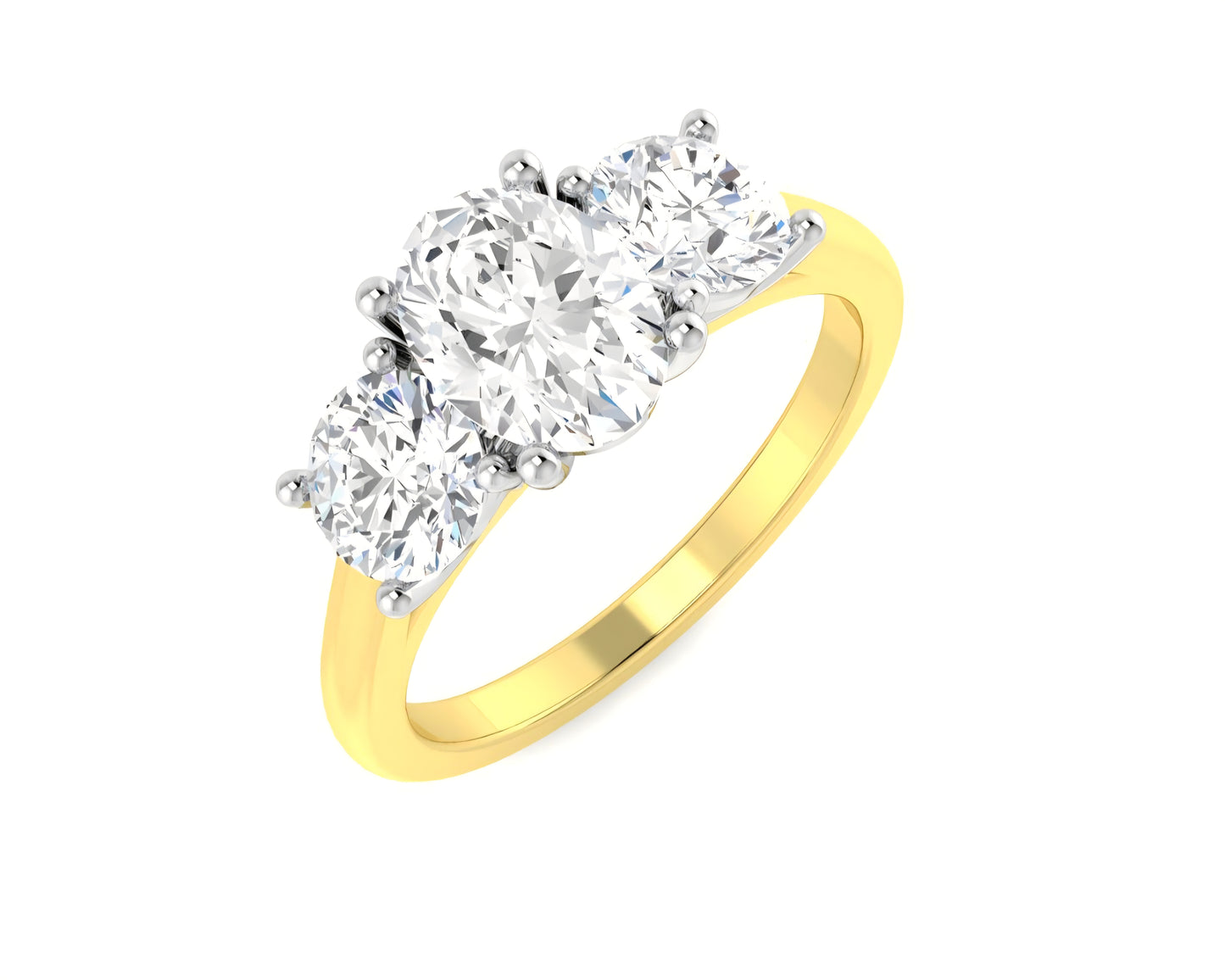 9ct Trilogy Lab Diamond Ring