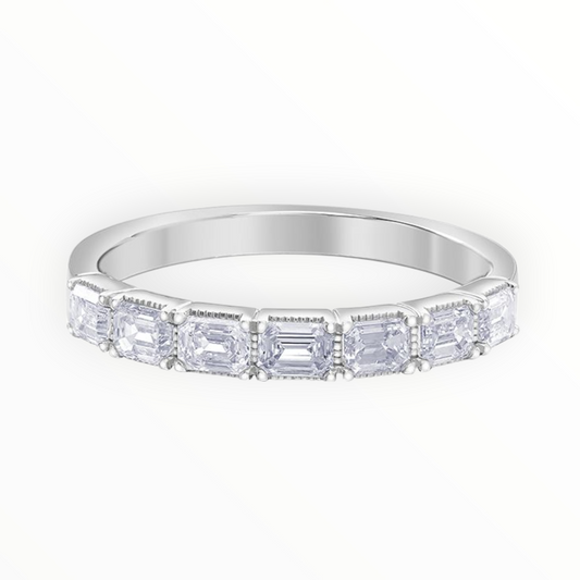 Emerald Cut Diamond Band