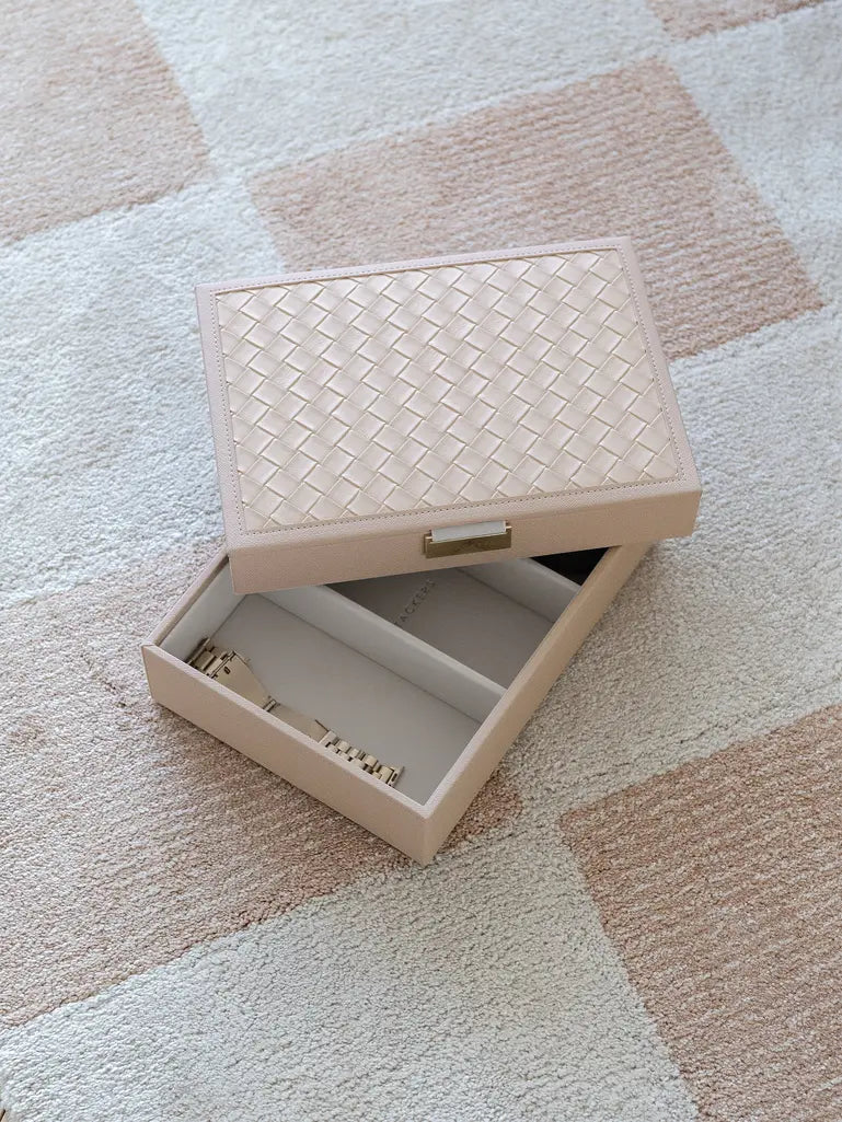 Classic Woven Jewelley Box set x2 - Blush