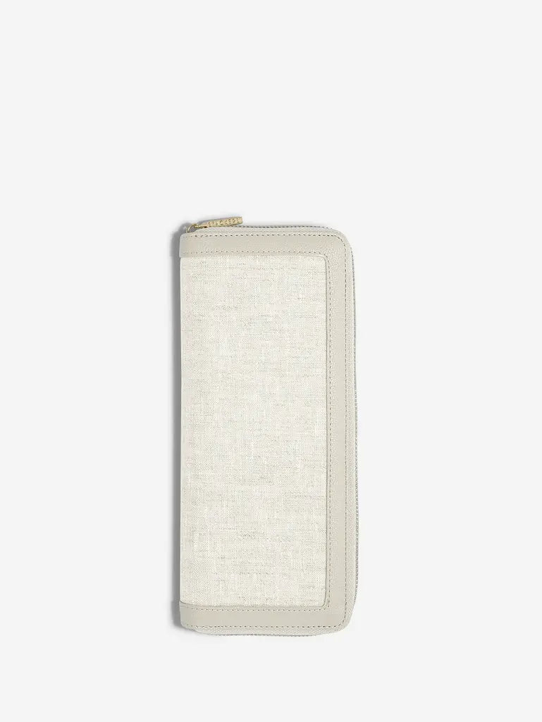 Jewellery Roll - Linen/Oatmeal