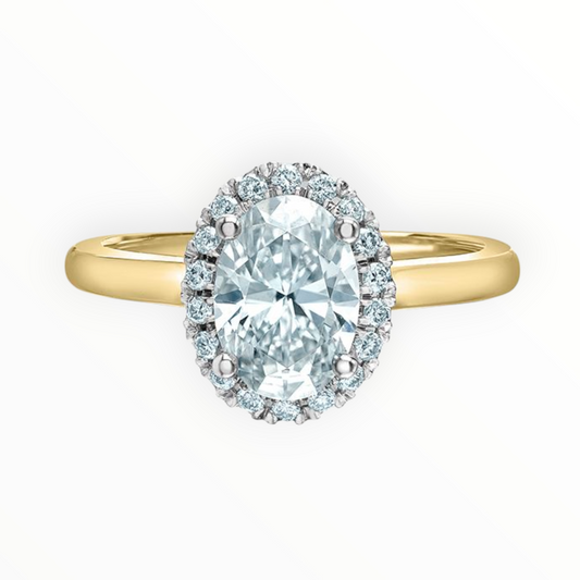 Oval Halo Diamond Ring