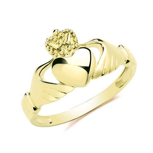9CT Yellow Gold Claddagh Ring