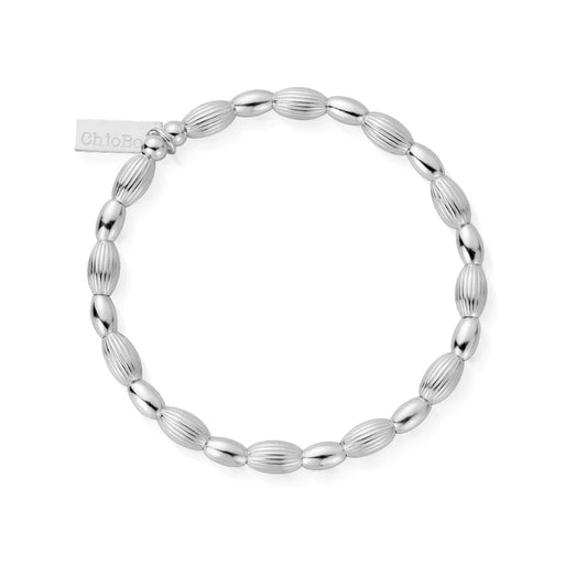 Silver Double Rice Bracelet