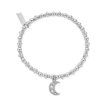 Didi Sparkle Starry Moon Bracelet - Silver