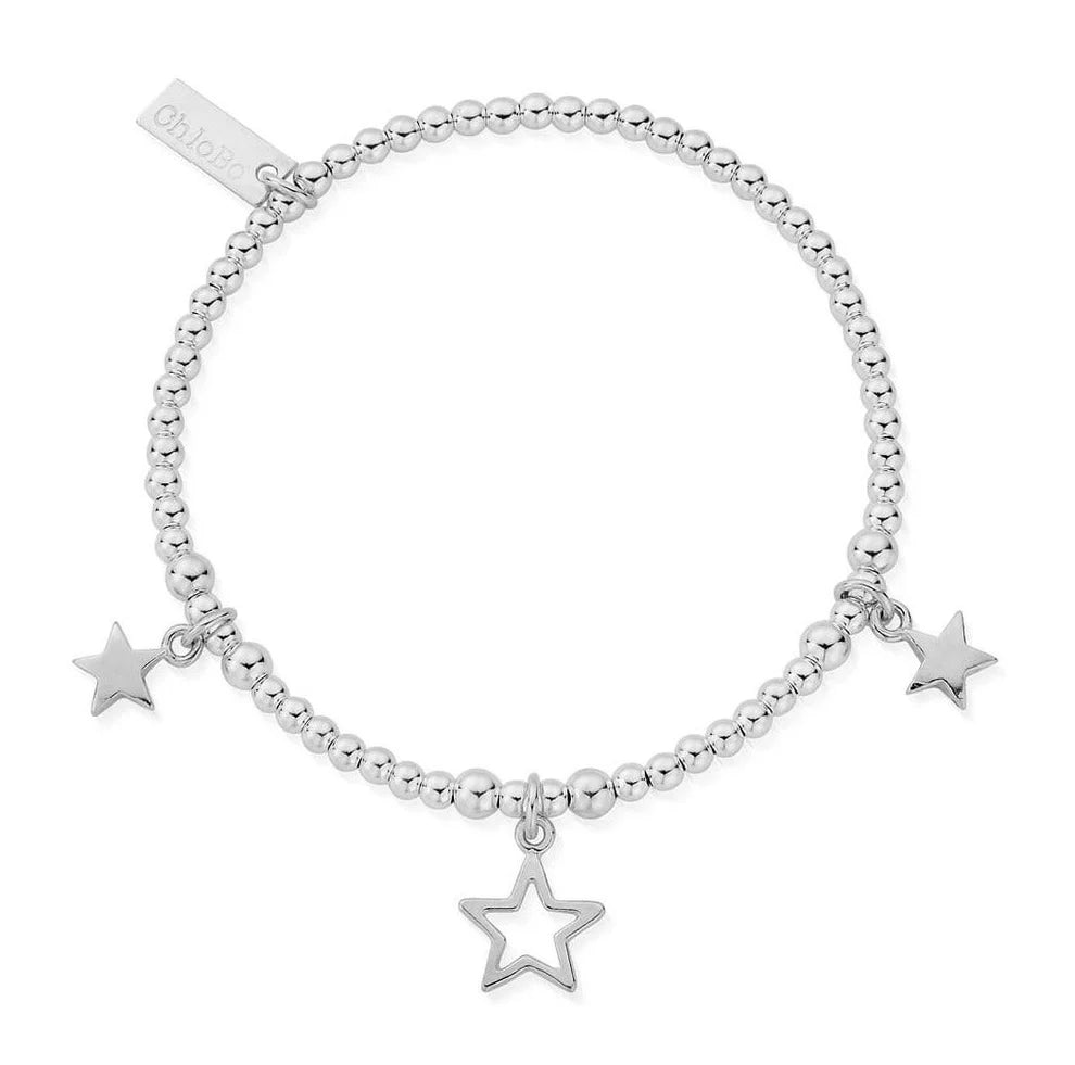 Silver Triple Star Bracelet