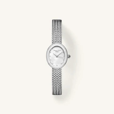 Rosefield Mini Oval Silver Ladies Watch