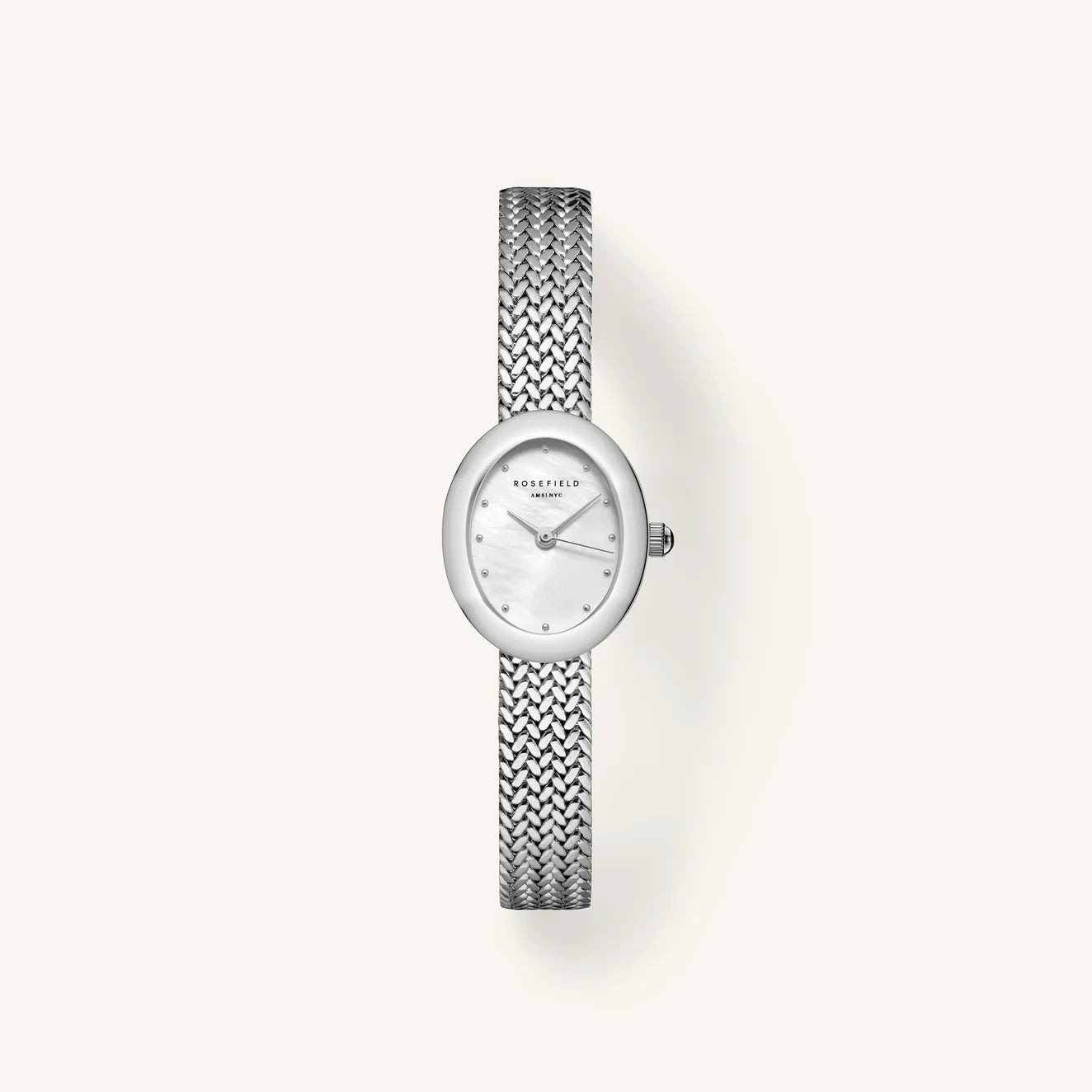 Rosefield Mini Oval Silver Ladies Watch