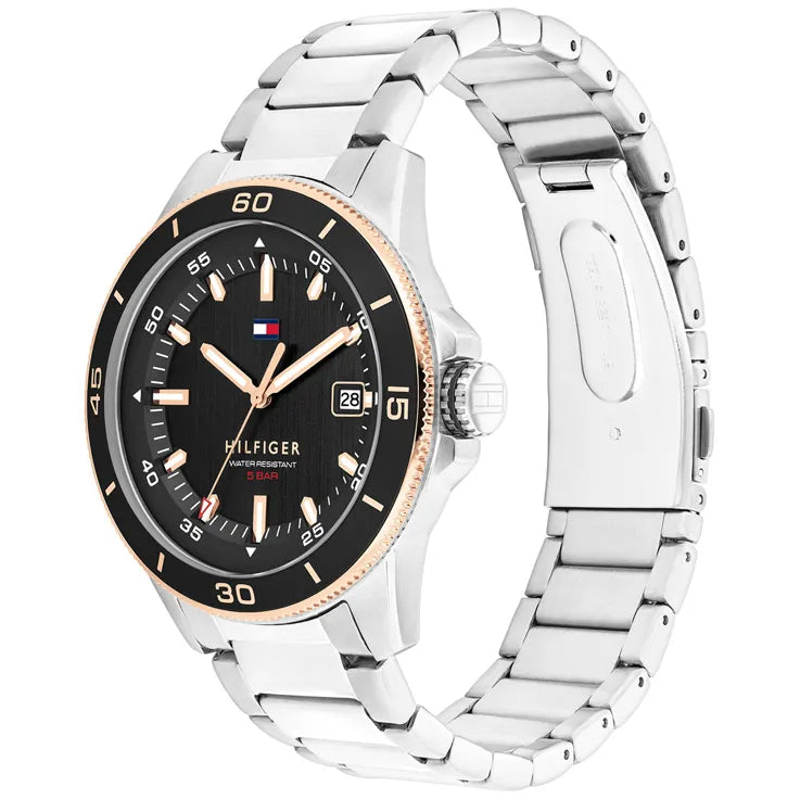 Hilfiger Steel/Black Watch