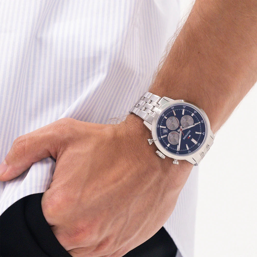 Tommy Hilfiger Steel dual time gents watch