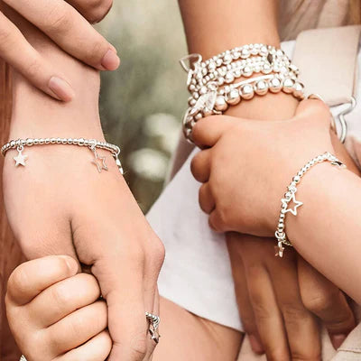 Silver Triple Star Bracelet