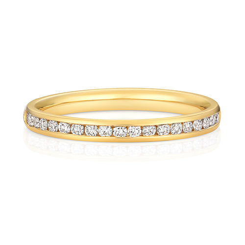 LAB GROWN DIAMOND SET WEDDING RING IN 9CT GOLD