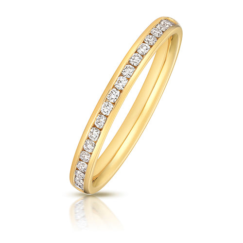 LAB GROWN DIAMOND SET WEDDING RING IN 9CT GOLD